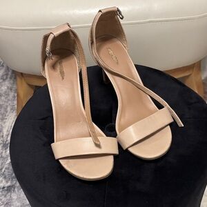 Elegant Nude Heeled Sandals